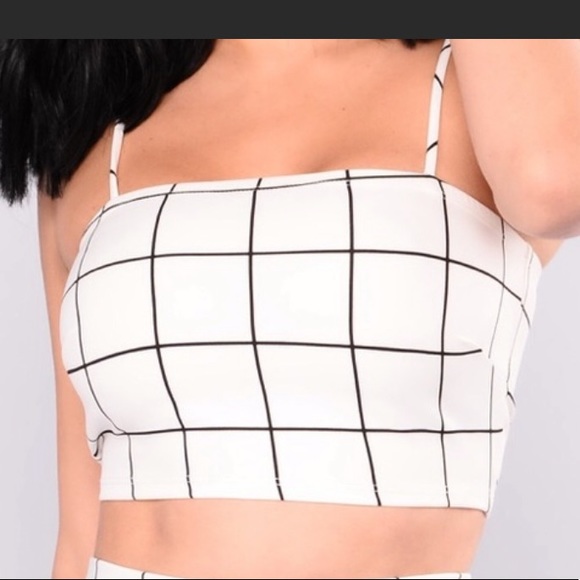 Fashion Nova Tops - Fashion Nova Line By Line crop top